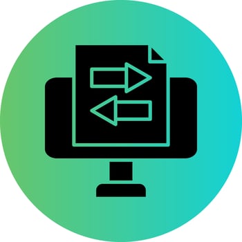 Online File Transfer Vector Icon Design
