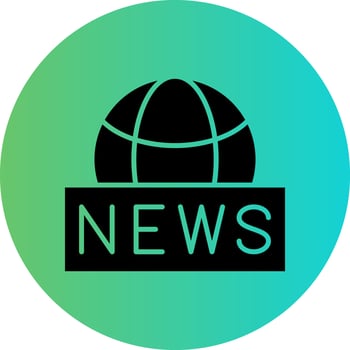 Global News Vector Icon Design