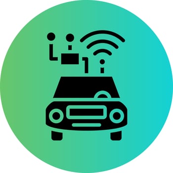 Smart Car Vector Icon Design
