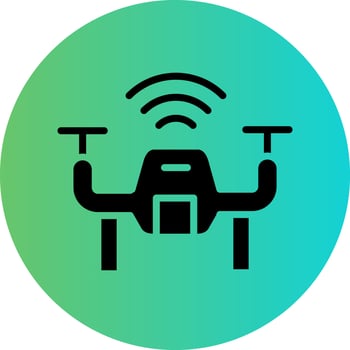 Smart Drone Vector Icon Design