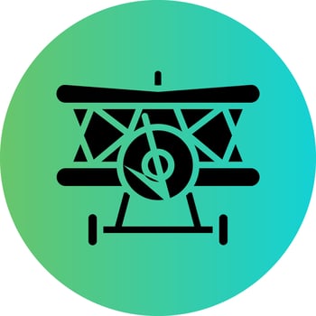 Biplane Vector Icon Design