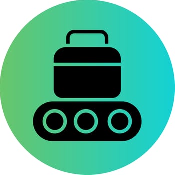 Luggage Conveyor Vector Icon Design