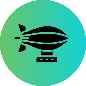 Zeppelin Vector Icon Design