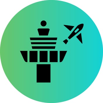 Control Tower Vector Icon Design