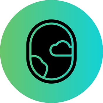 Aeroplane Window Vector Icon Design