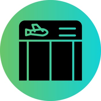 Boarding Gate Vector Icon Design