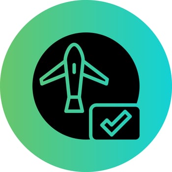 Flight Check In Vector Icon Design