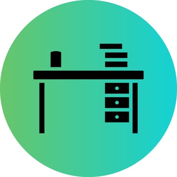 Study Table Vector Icon Design