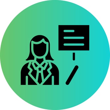 Female Teacher Vector Icon Design