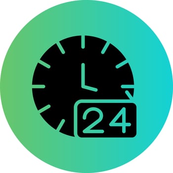 Hours Vector Icon Design