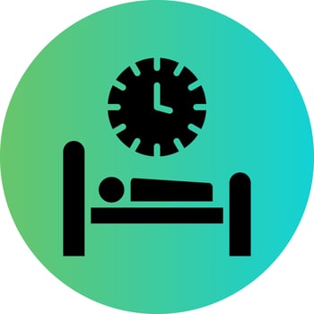 Bed Time Vector Icon Design