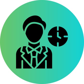 Work Time Vector Icon Design