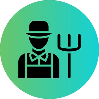 Male Farmer Vector Icon Design