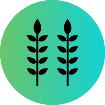 Wheat Plantation Vector Icon Design