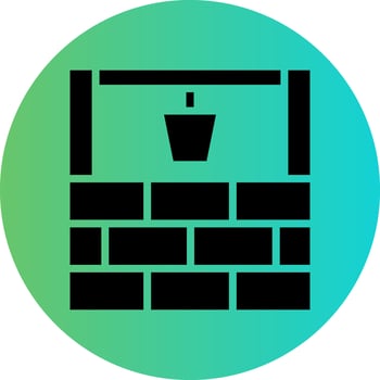 Water Well Vector Icon Design