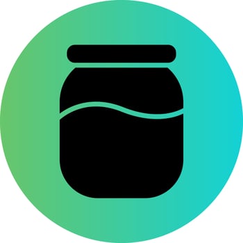 Honey Jar Vector Icon Design
