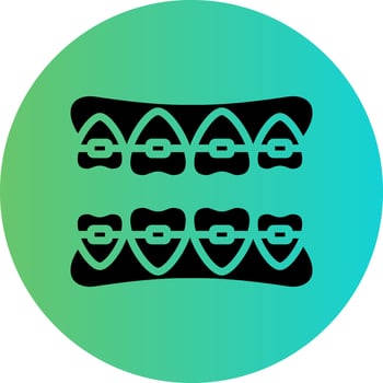 Tooth Braces Vector Icon Design
