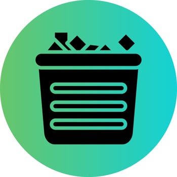 Ice Bucket Vector Icon Design