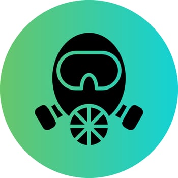 Fireman Mask Vector Icon Design