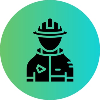 Fireman Vector Icon Design