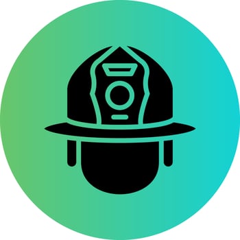 Firefighter Helmet Vector Icon Design
