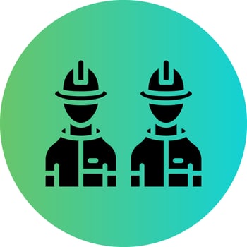 Firefighter Team Vector Icon Design