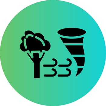 Wind Disaster Vector Icon Design
