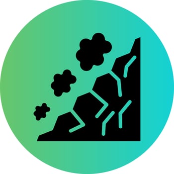 Snow Avalanche Vector Icon Design