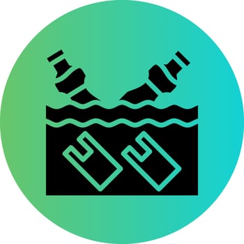 Water Pollution Vector Icon Design