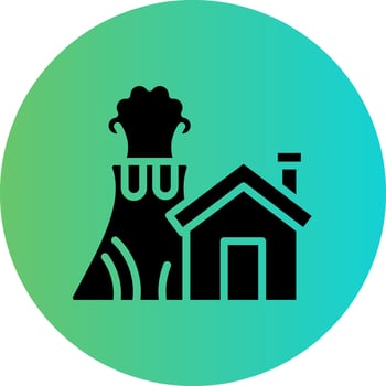 Eruption Vector Icon Design