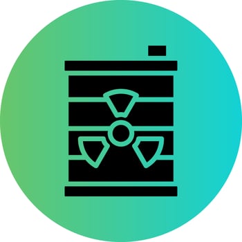 Nuclear Waste Vector Icon Design
