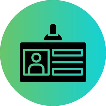 ID Card Vector Icon Design
