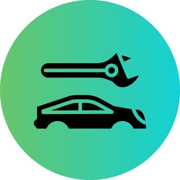 Car Body Repair Vector Icon Design