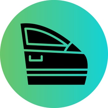 Car Door Vector Icon Design