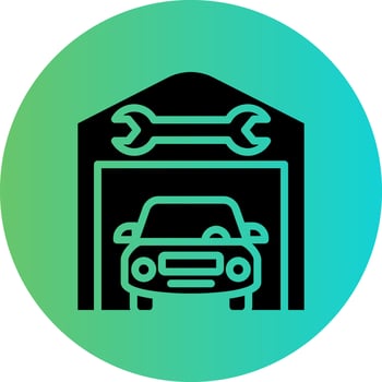 Service Station Vector Icon Design