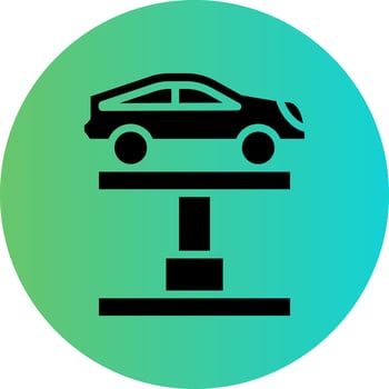 Car Lift Vector Icon Design