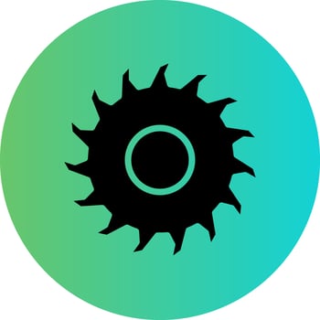Circular Saw Vector Icon Design