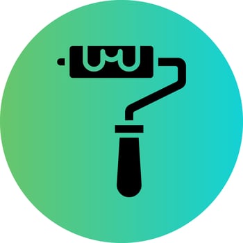 Paint Roller Vector Icon Design