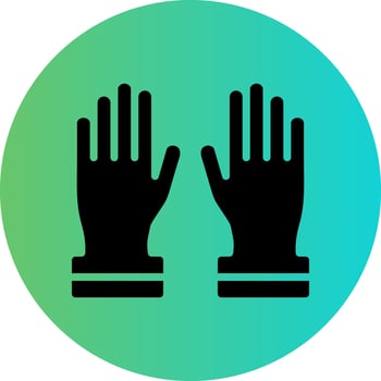 Working Gloves Vector Icon Design