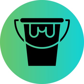 Paint Bucket Vector Icon Design
