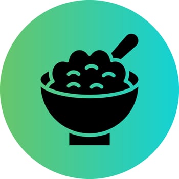 Cereal Bowl Vector Icon Design