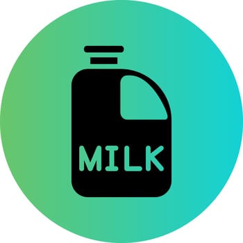 Milk Bottle Vector Icon Design