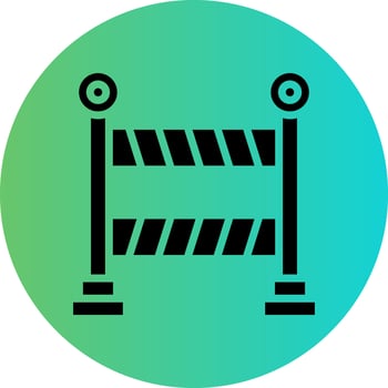 Construction Barrier Vector Icon Design