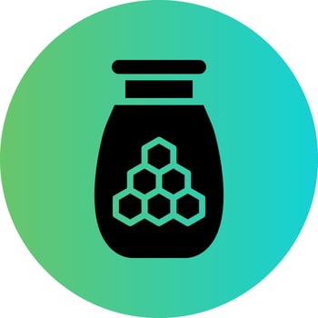 Honey Jar Vector Icon Design