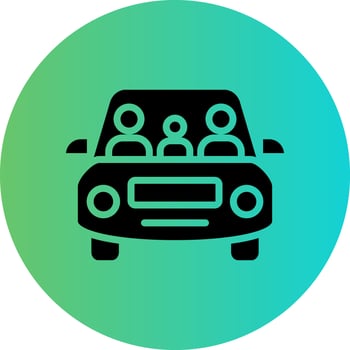 Family Car Vector Icon Design