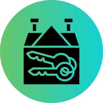 House Key Vector Icon Design