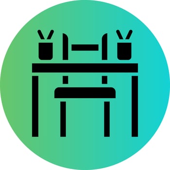 School Desk Vector Icon Design