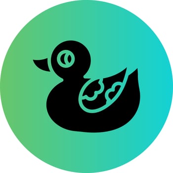 Duck Toy Vector Icon Design
