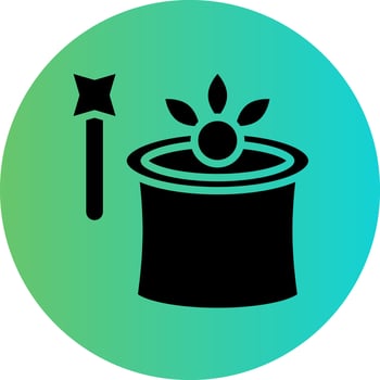 Magic Trick Vector Icon Design