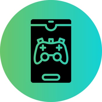 Smartphone Game Vector Icon Design